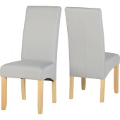 Oslo Dining Chair Silver Fabric